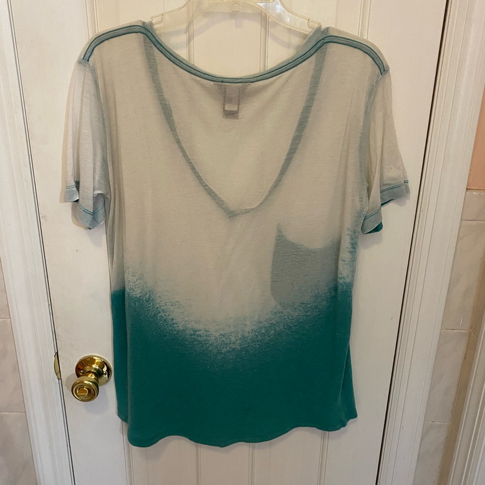 Victoria’s Secret Teal Burnout Tee - Picture 2 of 6